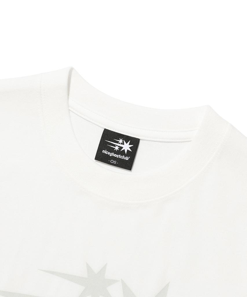 NICEGHOSTCLUB 3Stars Symbol Crop Slim Tee_White(Ng2Fmft538A)