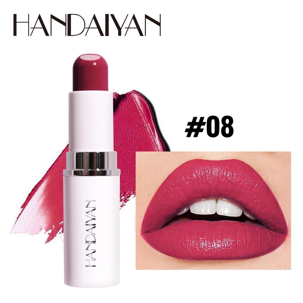 New 8-color Two-in-one Multi-functional Lipstick Matte Moisturizing Non-fading Non-fading Sandwich Lipstick Beauty Makeup Tool