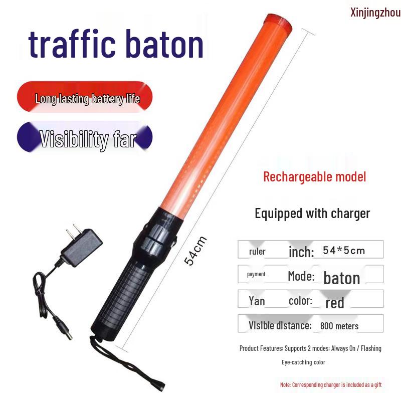 LED Traffic Safety Wand & Stop Sign Paddle