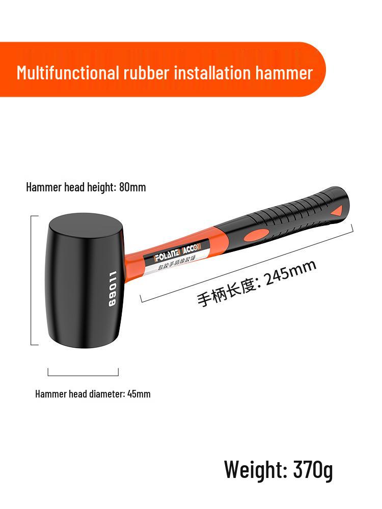 

Solid Rubber Mallet for Tile Installation | Large Laying Tool for Floor Tiles