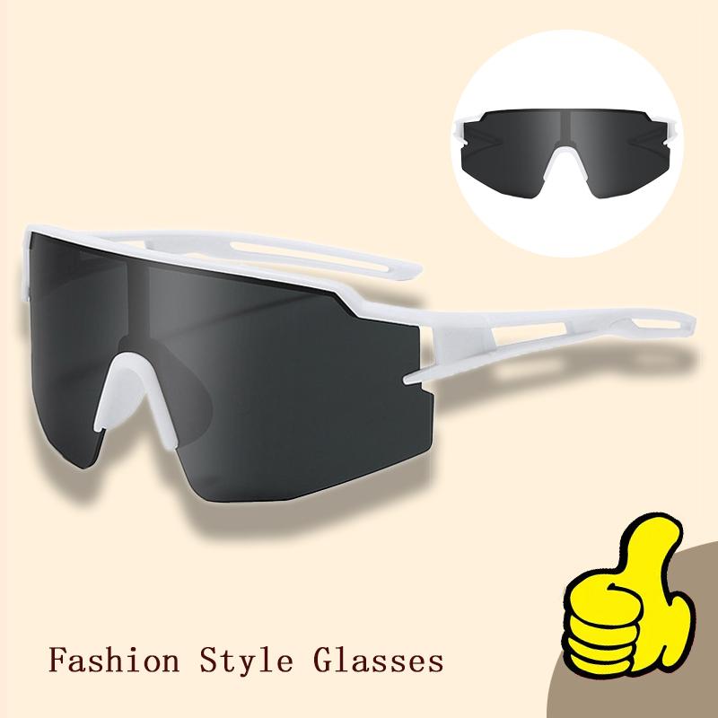 New Fashionable Sports Glasses, Trendy Colorful Cycling Glasses, One-Piece Sunglasses, Outdoor Sunglasses