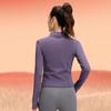 Juyitang Damen Herbst/Winter Yoga Jacke - Schlankmachend, Verdickt, Samt, Langärmlig, Fitness Lauf-Top