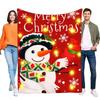 Merry Christmas Snowman Blanket Cozy Soft Throw Lightweight Holiday Decor Perfect for Home, Sofa, and Bed Ideal Gift for Family