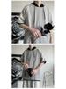 Men's Hooded Ice Silk Contrast Color Two-Piece Short Sleeve T-Shirt, Hong Kong Style, Loose Summer Trend.