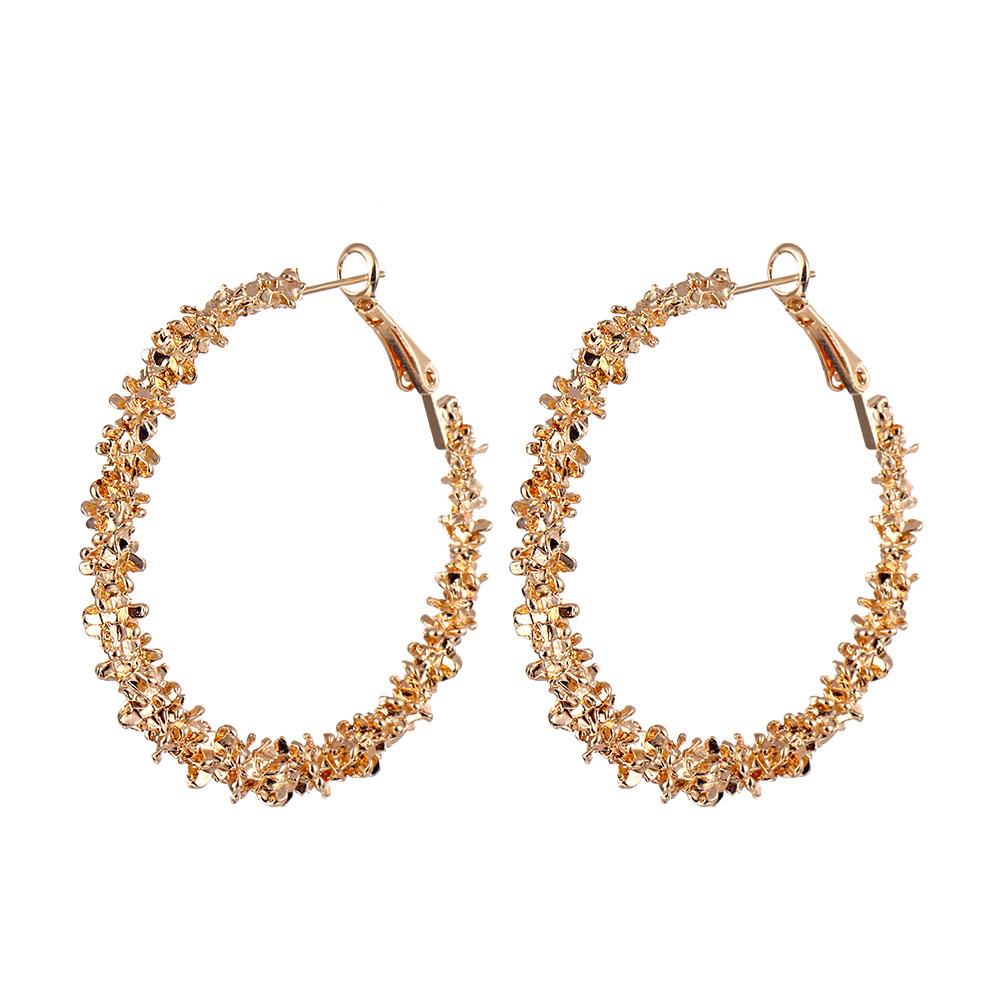Hot Selling Vintage Earrings Women Big Gold Color Geometric Statement Metal Drop Earrings Jewelry Accessories