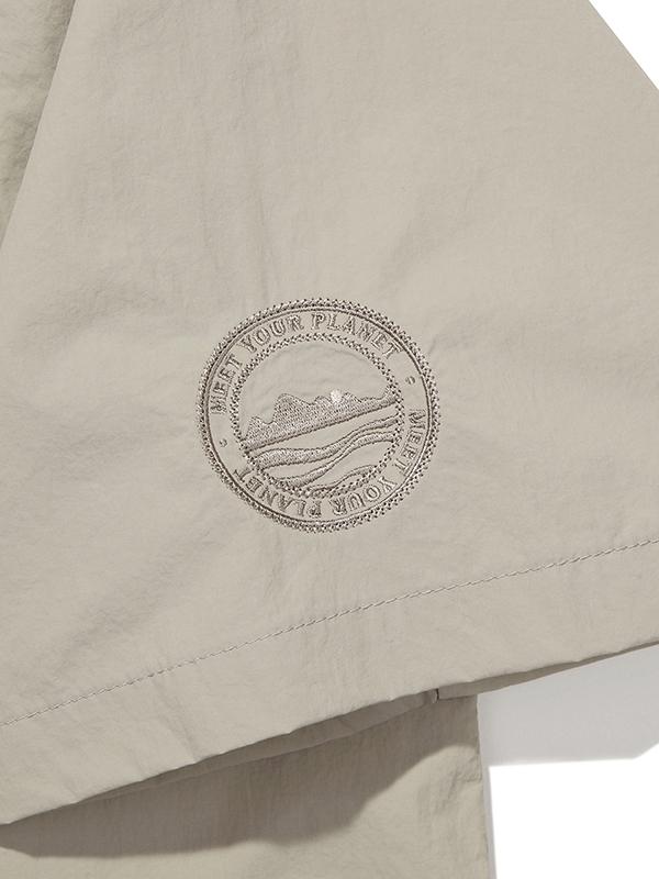 BBC EARTH Kangaroo Pocket Woven Round T-Shirt_Beige