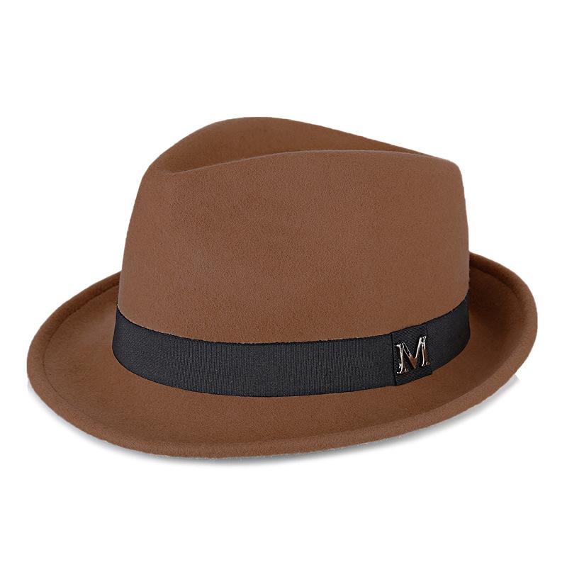 Nuovo cappello jazz in lana imitation cashmere autunnale e invernale, cappello jazz versatile in stile britannico europeo e americano, cappello ispessito antivento e caldo