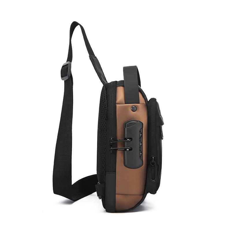 Borsa a tracolla antifurto da uomo con ricarica USB, borsa a tracolla per scuola, viaggi brevi, messaggero, palestra, marsupio sportivo da uomo