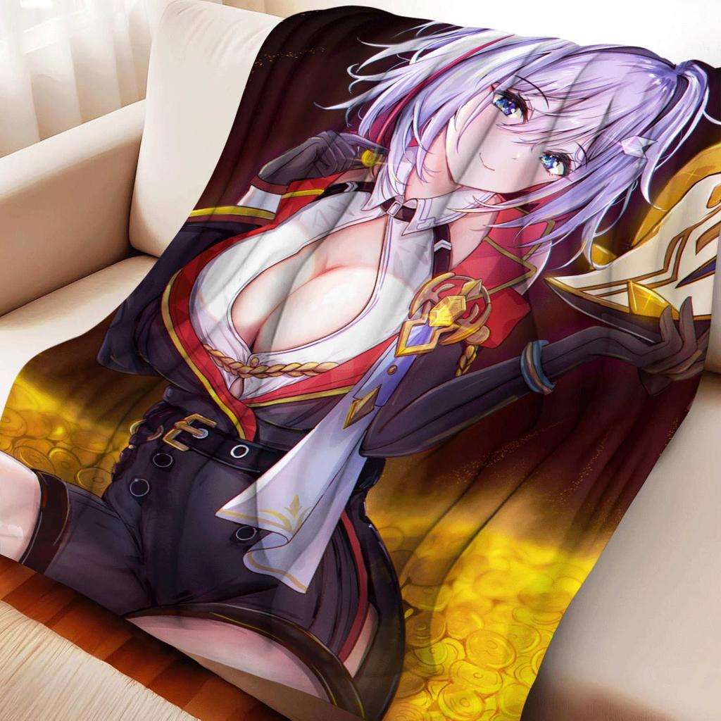 Cartoon Kitagawa Marin Furina Flannel Blanket Cover Warmth Soft Anime Blanket Multifunctional Decor Home Universal Blankets