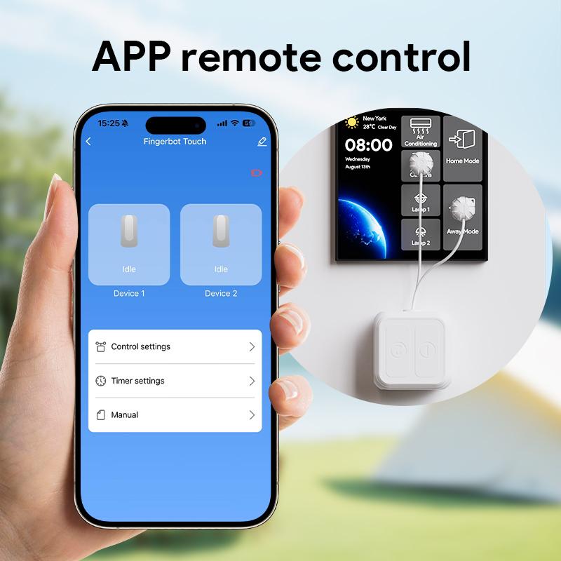 

Tuya Fingerbot для сенсорных экранов Smart Life BLE Беспроводной сенсорный переключатель Робот-пульт дистанционного управления Работа с Alexa Google Home Voice Assistant белый