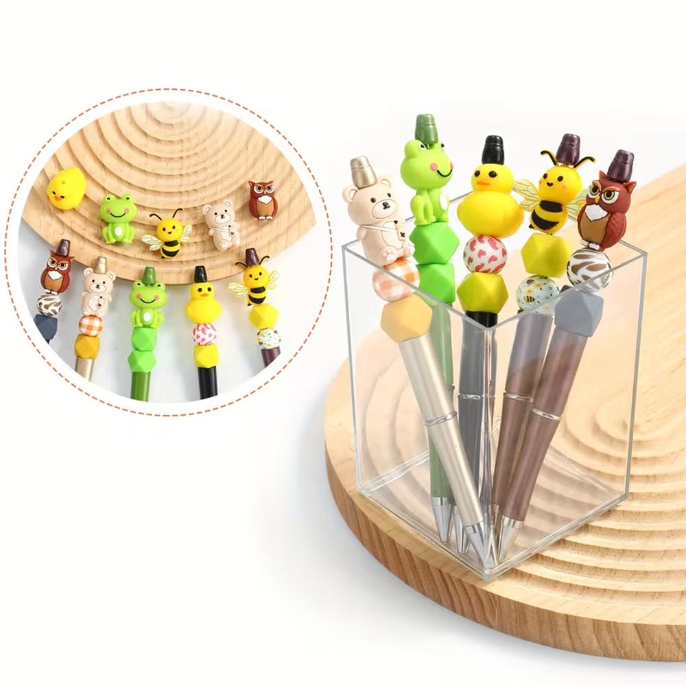 Set di Perline in Silicone 3D Animali Carini 5/25 Pezzi per Portachiavi Fai da Te Collana Braccialetto Decorazione Penna Gioielli Ciondolo Ecc.. Regalo di Compleanno per le Feste