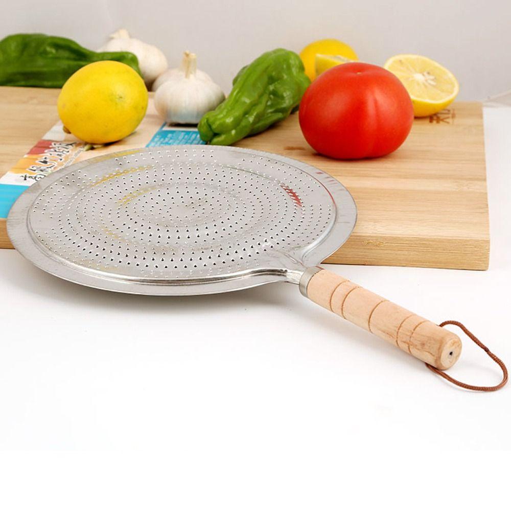 Electric Gas Stove Kitchen Wooden Handle Simmer Milk Reducer Plate Ring Flame Guard Heat Diffuser