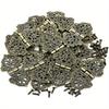 10Pcs Antique Bronze Vintage Style 10pcs Metal Decorative Hinges - for Wooden Boxes, Cabinets, Gift Boxes, Tool Boxes