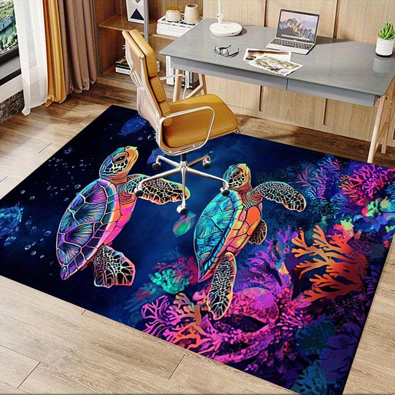 1 Stück Meeresschildkröten,Korallenriff,Unterwasserwelt Büro Teppich Weiches Polyester Eingangsteppich Waschbar Nein