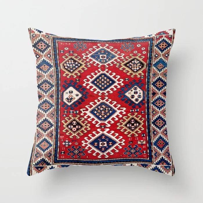 Ethnic Style Pattern Square Polyester Pillowcase, Sofa Living Room Decorative Cushion Cover, Bedroom Bedside Pillow Cover
