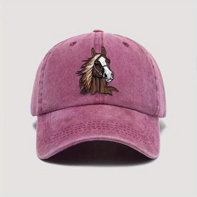 

Ретро-стиль, выстиранная бейсболка на ремешке, коричневая лошадь, легкая и пригодная для ручной стирки, доступна в нескольких цветах для мужчин и женщин