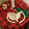 Glänzendes Weihnachts-Haarband Rutschfestes Weihnachts-Stirnband Geschenk Schleife Haarreif Mädchen