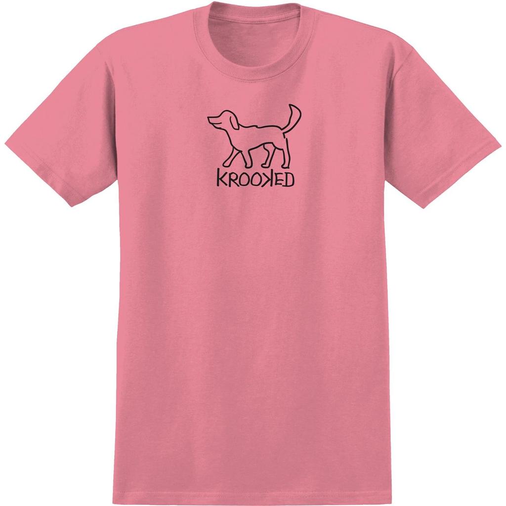 Krooked Skateboards Shirt El Perro Pink/Black