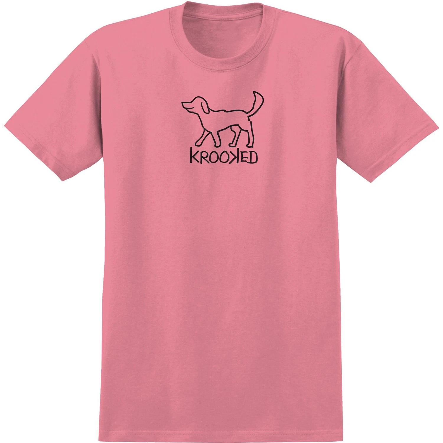 Krooked Skateboards Shirt El Perro Pink/Black 2XL