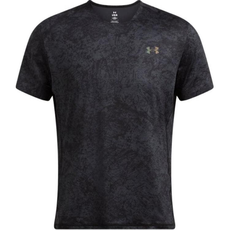 Under Armour Vanish Elite Vent Printed Breathable Training Short Sleeve T-Shirt Men Black 1383669-002 M