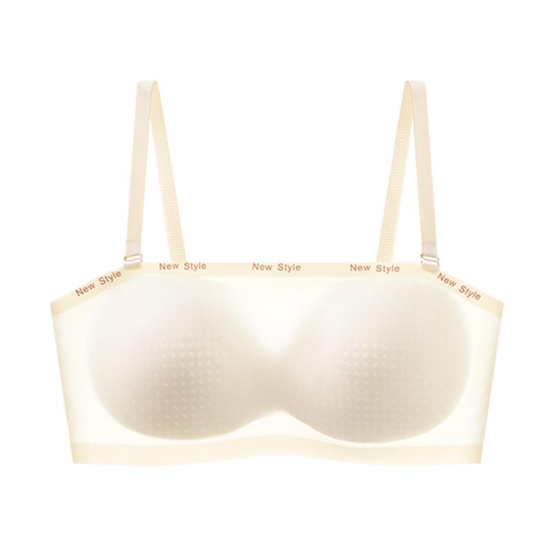 Seamless Anti-Slip Strapless Bandeau Bra - Invisible, Wire-Free, Cool Summer Design for Anti-Exposure & Comfort.