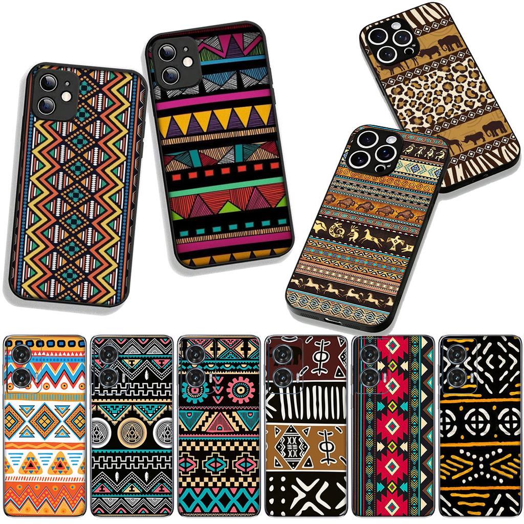 Phone Cover Print Design African Wax Casing for Apple iPhone 16 15 14 Plus 13 12 Mini 17 Pro Max + ProMax 16E Air 15+ Case