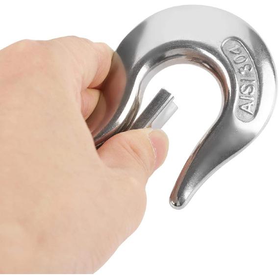 Swivel Hook, 650kg/1000kg 304 Stainless Steel Swivel Lifting Hook with Rigging Accessory Safety Eye Swivel Lifting Hoisting Chain Hooks(650kg)