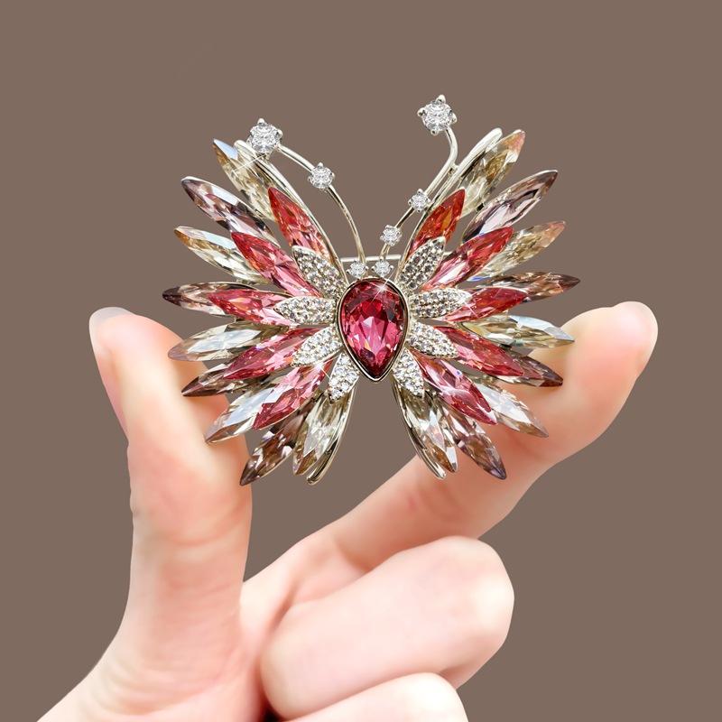 Ancient style auspicious clouds peony flower brooch elegant temperament high-end fashion corsage cheongsam Hanfu suit pin accessories
