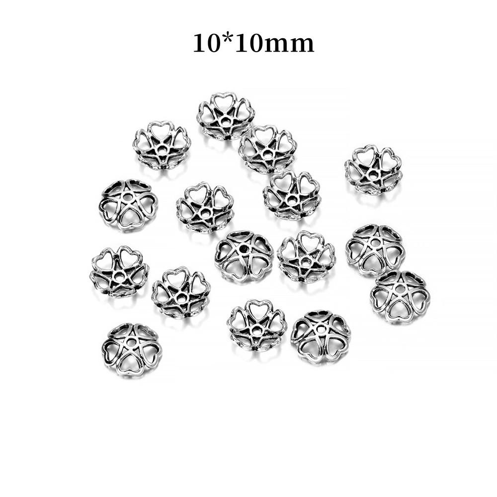 

6, 8, 9, 10, 12 мм, колпачки для ювелирных изделий, колпачки для бисера, концевая емкость, выдолбленный цветок, тор, сделай сам, разнесенные друг от друга ювелирные изделия 10mm x 50pcs