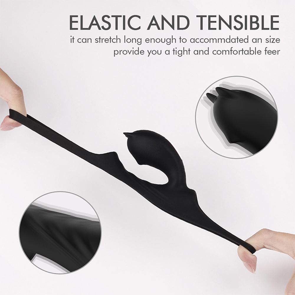 Silicone Penis Sleeve with Vibrating Clitoris Massager Penis Enlatger for Men Delay Ejaculation