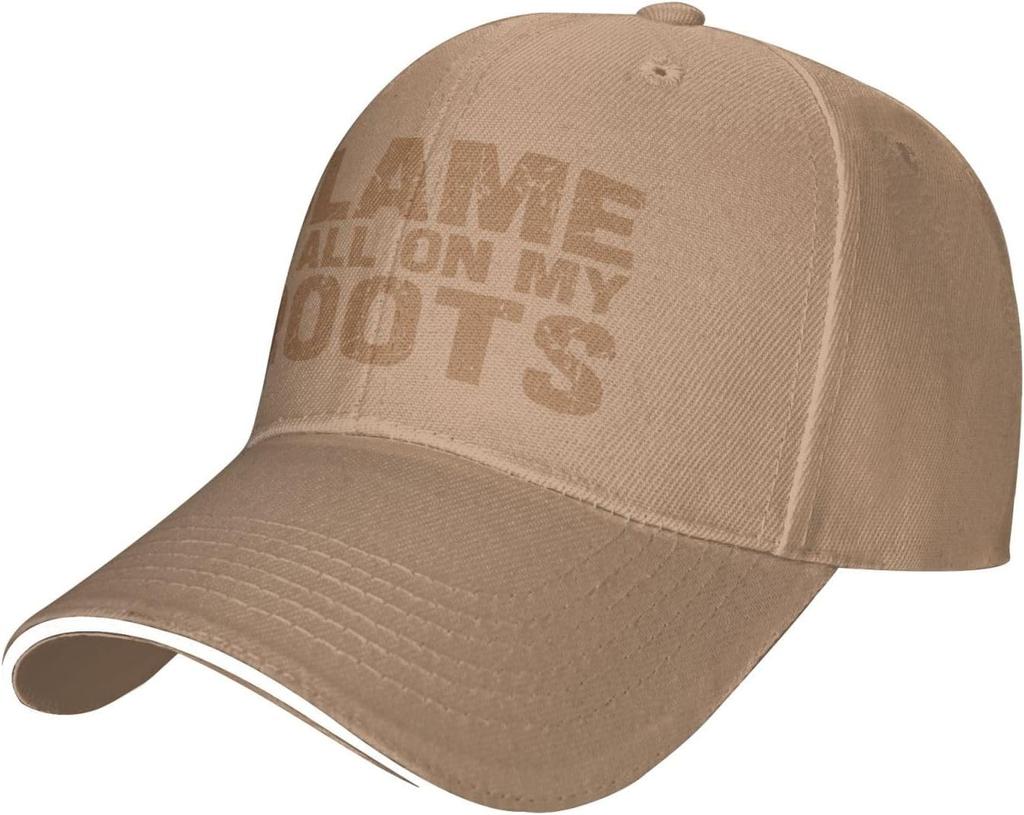 Blame It All On My Roots Baseball Cap Polyester Distressed Graphic Trucker Hat For Adult