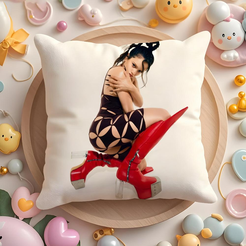 R-ROSALIA Spanish Singer Cushion Cover Home & Car Multi-Scene Pillow Cover - Reversible, Soft & Durable for Daily Use
