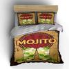 Mojito Text, Lime Glass Bedding Sets Duvet Cover Sets Duvet Covers Pillowcases(1 * Duvet Cover 2 * Pillowcases Without Duvet Insert)
