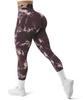 Women's Tie-Dye Peach Yoga Leggings - High Waist, Hip Lift, Sports & Running Fitness Pants