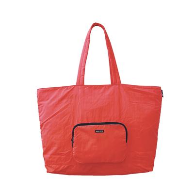 1314 Zippered Tote Bag SN GRANDE Packable 03 Coral [Rootote] Foldable, Lightweight, Water-repellent, Large,