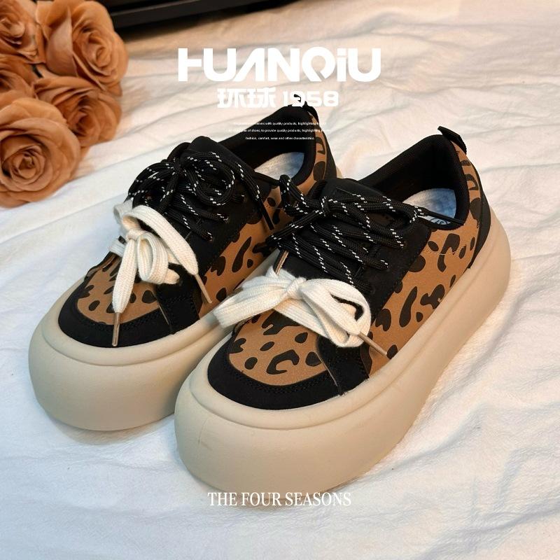 Global explosion thick baseplate shoes women's ZHQ5810 spring new versatile women's shoes student trend fashion casual shoes