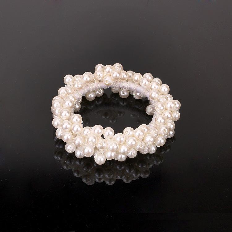 

Корейские простые жемчужные эластичные резинки для волос женские элегантные резинки для волос головные уборы для девочек аксессуары для волос