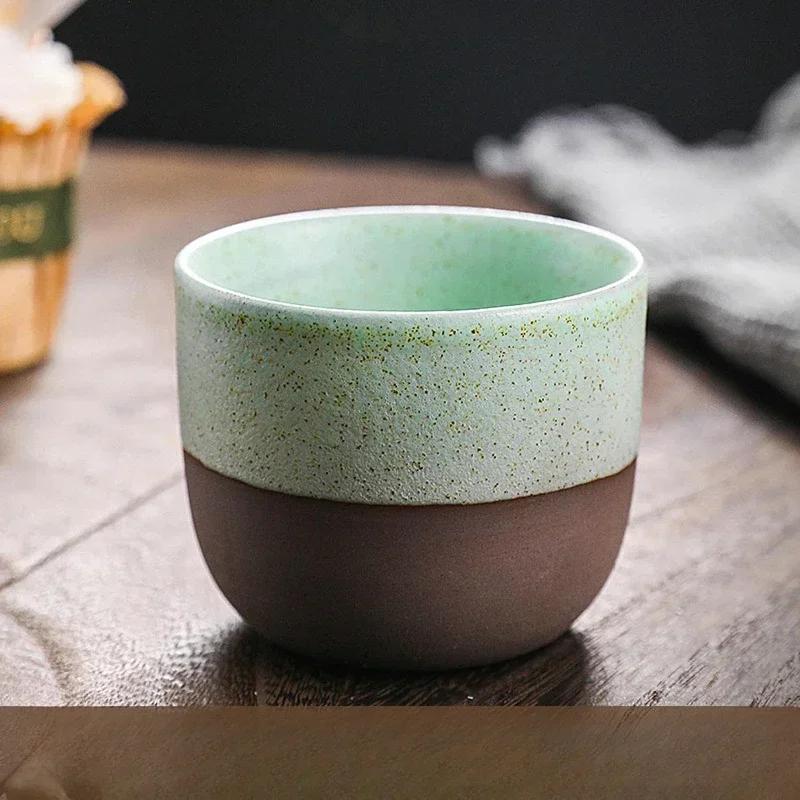 Keramik-Teetasse Wasserbecher Haushalts-Kaffeetasse Teegeschirr Espresso-Kaffee Selbstgefleckt Mattierte Textur Tassen für Bar Zuhause Party