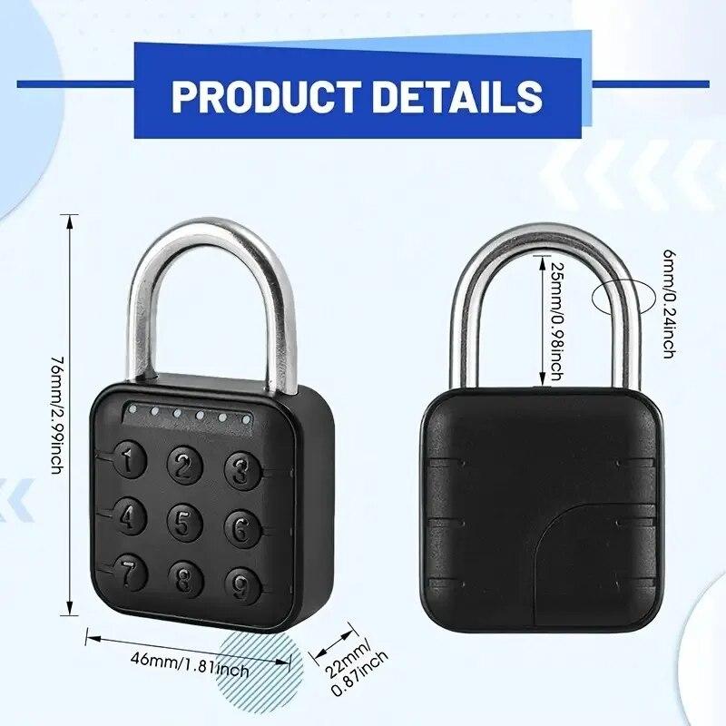 Serratura Tuya Smart con Impronta Digitale Biometrica Serratura Elettronica per Porta Tuya Sblocco Rapido Senza Chiave Tastierino a Codice Numerico Lucchetto Impermeabile IP67
