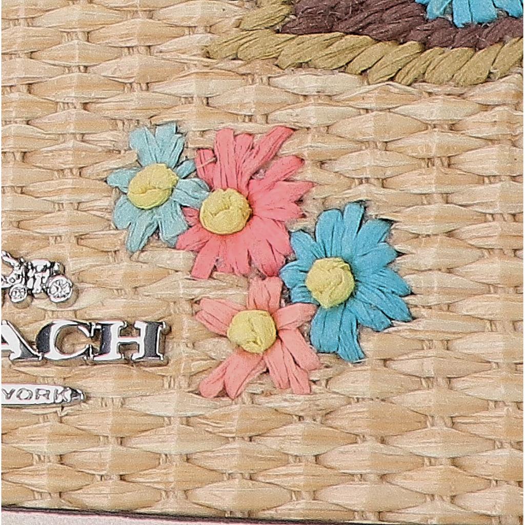 COACH CJ723 Mini Claire Crossbody Bag with Floral Embroidery Shoulder bag whiteUsed