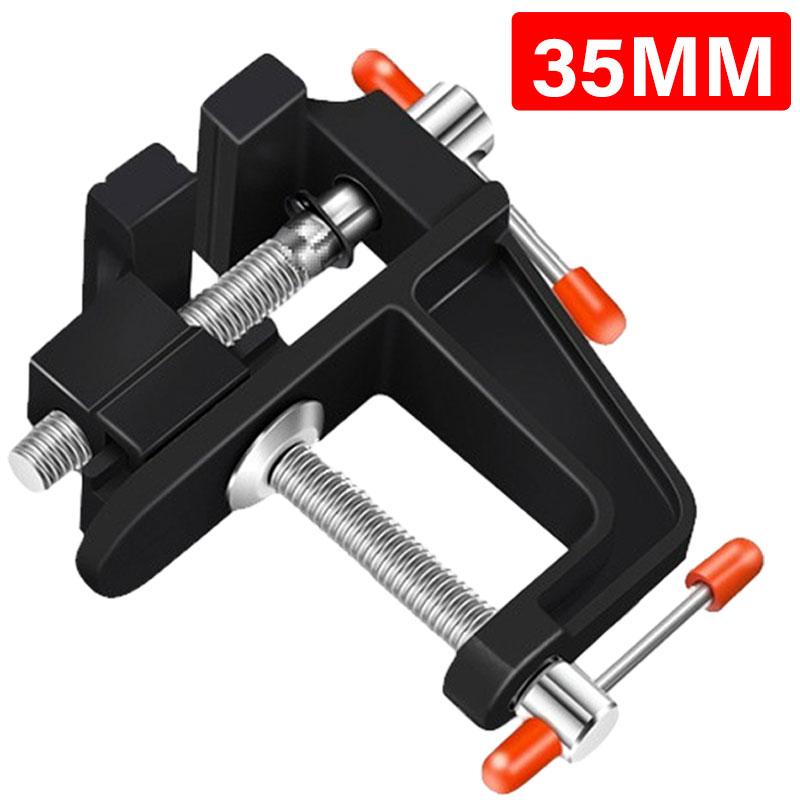 

35mm/50mm Multipurpose Mini Bench Dual-Purpose Table Clamp-on Vise With 360 Degrees Swivel Base for Woodworking DIY Workbench