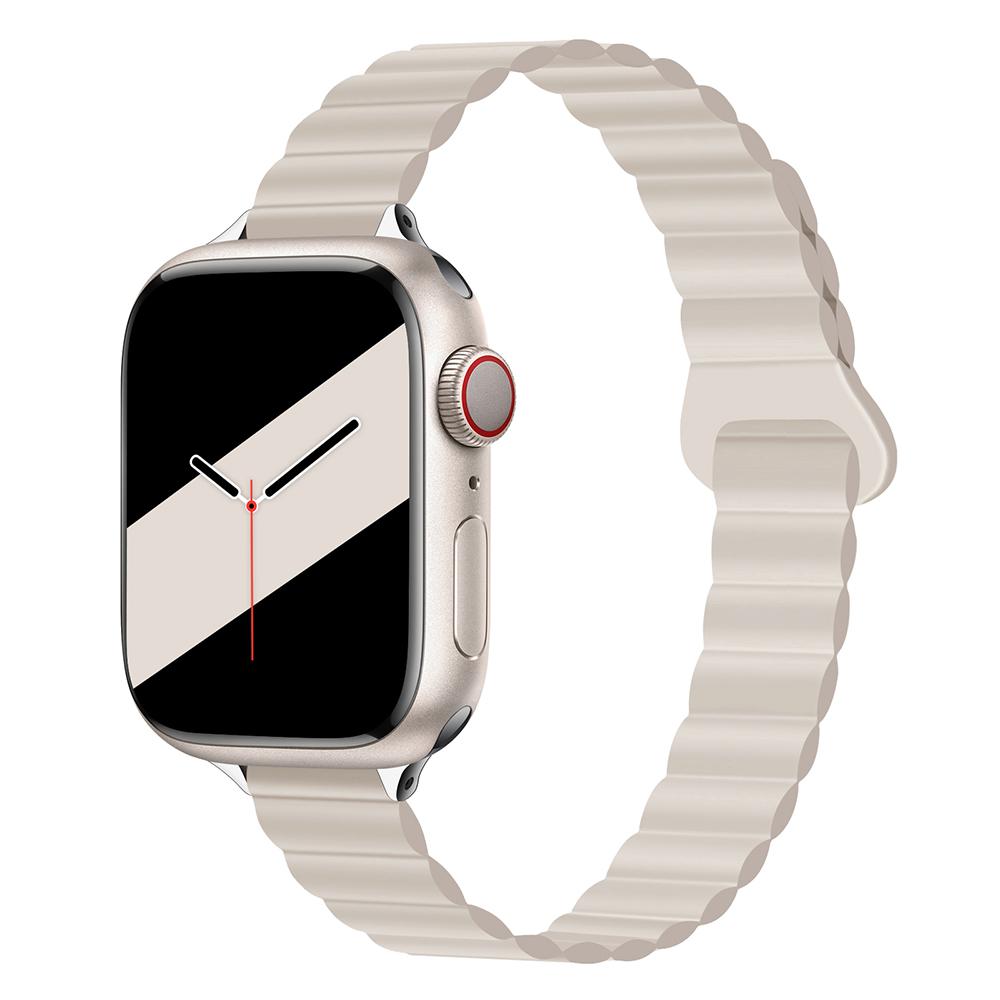 Damen Schlankes Silikonarmband Magnetarmband für Apple Watch S11 10 46/42mm 45mm 44 Schlanke Bänder 38mm 40mm 41 Armband iWatch SE 9 8 7 6