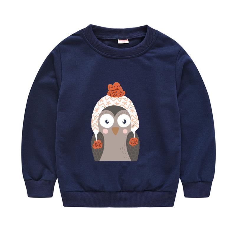 Children's Children's New Year Red Pullover Sweater Baby Cute Cartoon Avatar Round Neck Bottoming Shirt Tops