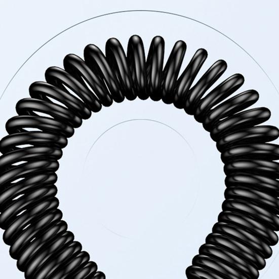 Charging Cord Spring Retractable Design 480Mbps High Speed PD100W Intelligent Display Fast Charging Data Cable