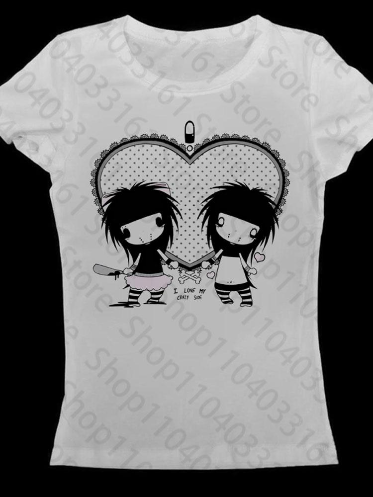 Y2k Anime Roztomilé Streetwear Kulatý výstřih 90. léta Textový potisk Topy Dámské Harajuku Oblečení Jednoduché Vintage Crop Tričko Estetické Emo Ležérní Tričko