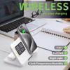 Foldable Travel 3 in 1 Wireless Charging Station for Multiple Devices Apple with Clock, Fast Wireless Charger Stand for iPhone 16 15 14 Pro Max 13