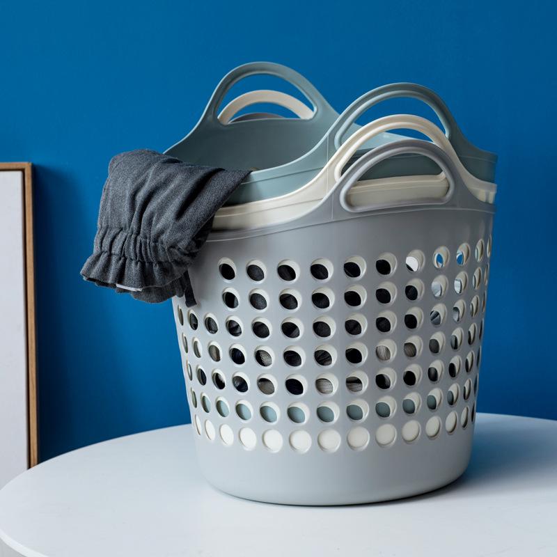 Large Handheld Multi-Purpose Storage Basket for Laundry, Clothes, and Vegetables - Japanese/Korean Style