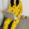 Women Pajamas Loose Leisure Two-piece Green Avocado Lady Nightclothes Kit for Home