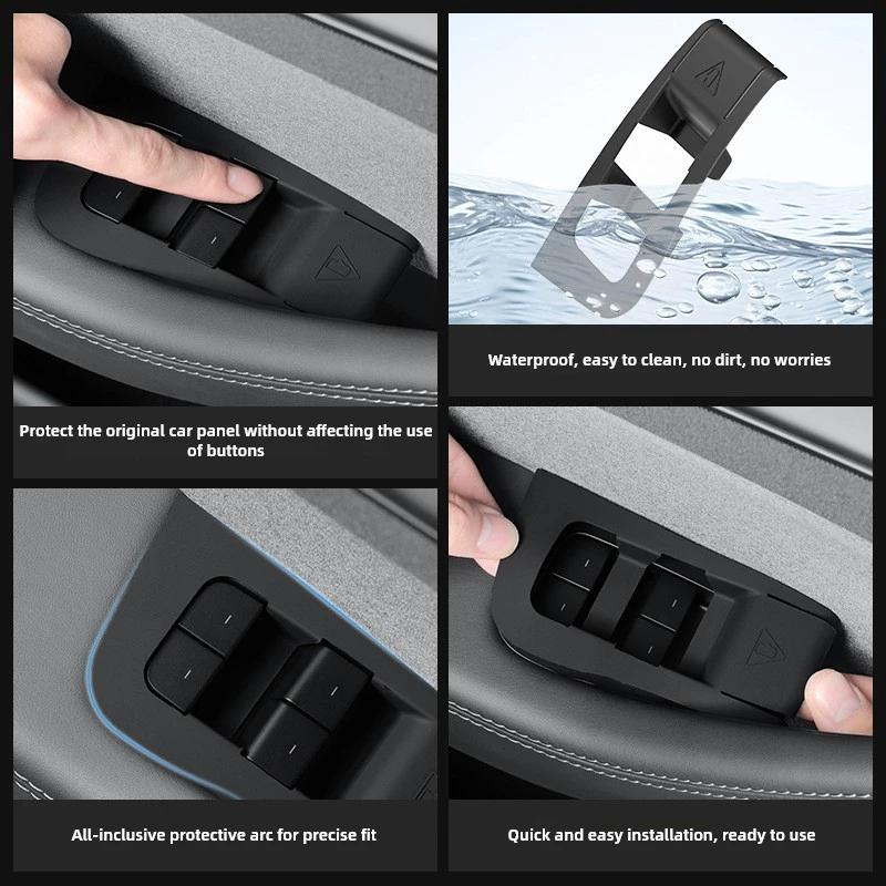 for New Tesla Model Y L Juniper 2026 2025 Accessories Window Lift Switch Protector Cover YL Lifter Button Trim Decoration Cover