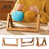 Yarn Holder for Knitting Wooden Crochet Holder, Rotatable Portable Organizer Rack, Stable Handmade Craft Tool Weaving Mortise And Tenon Frame